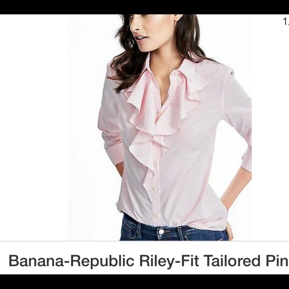 NWT Banana Republic Riley blush pink shirt